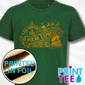 Christmas Matching PJ's, Polar Express T-Shirt in Green – Foil Christmas Print