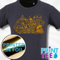 Christmas Matching PJ's, Polar Express T-Shirt in Navy – Foil Christmas Print