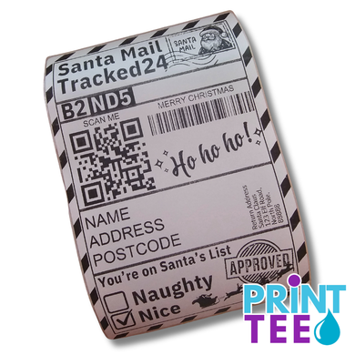 Personalised Santa Claus Christmas Label – Custom 4x6 Inch Gift Sticker
