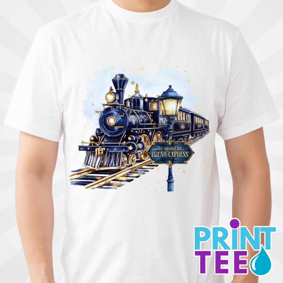 Christmas Matching PJ's, Polar Express T-Shirt in White