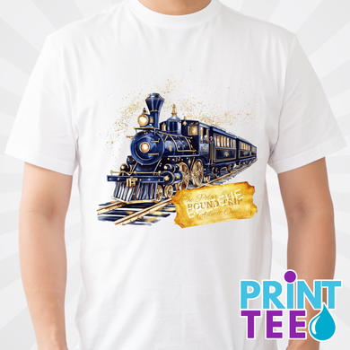 Christmas Matching PJ's, Polar Express T-Shirt in White