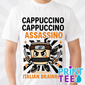 Cappuccino Assassino Italian Brainrot T-Shirt in White