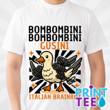 Bombombini Gusini Italian Brainrot T-Shirt in White