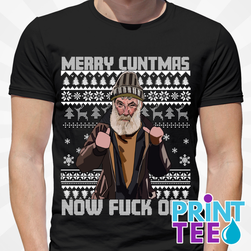 Farmer Jim Christmas T-Shirt – Black (Inspired by Brassic)