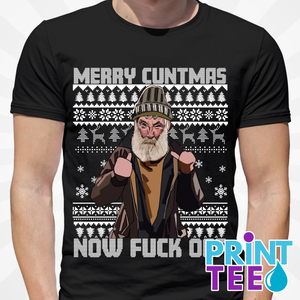 Farmer Jim Christmas T-Shirt – Black (Inspired by Brassic)